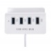 USB HUB 4Port OTG + Dock (2 in 1) (H-506) White